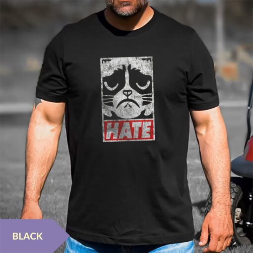 Vintage Hate Grumpy Cat Funny Cat Lovers T shirt 2