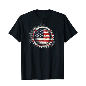 Women’s American Flag Bottle Cap Shirt Women’s American Flag Bottle Cap Shirt
