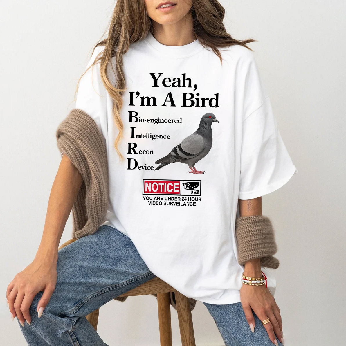 Yeah I'm A Bird Funny Camera Pigeon T-shirt Yeah I'm A Bird Funny Camera Pigeon T-shirt