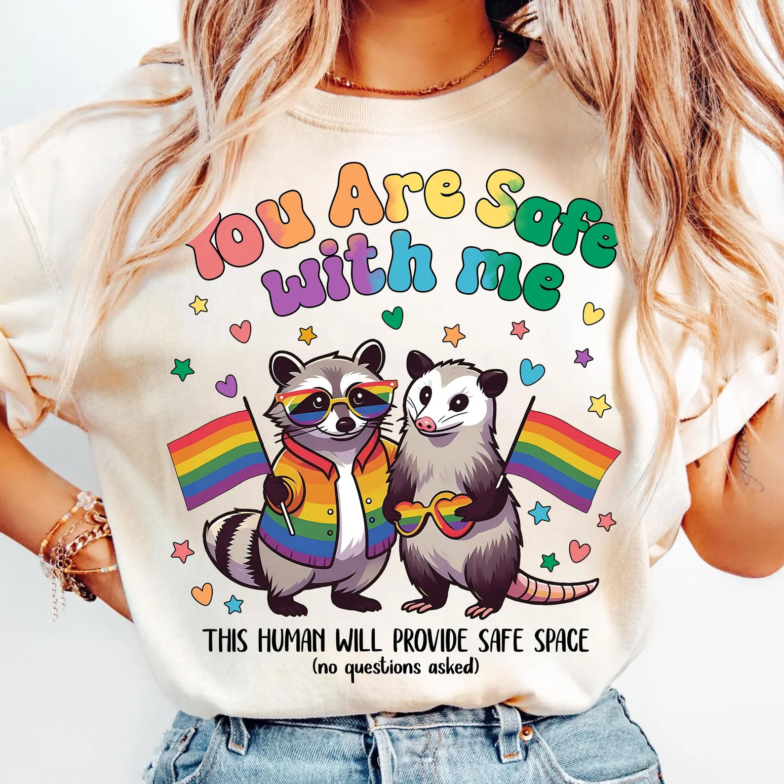 You Are Safe With Me Funny Raccoon LGBT Comfort Colors T-shirt You Are Safe With Me Funny Raccoon LGBT Comfort Colors T-shirt