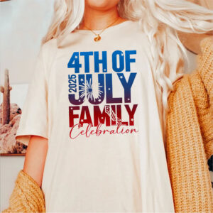 4th Of July 2025 Family Celebration Comfort Colors T shirt 2
