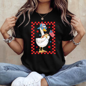 4th Of July Patriotic Boy Goose Hot Dog T shirt 3