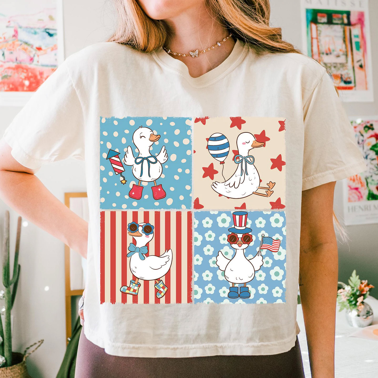 4th Of July Adorable Goose Unisex T-shirt 4th Of July Adorable Goose Unisex T-shirt