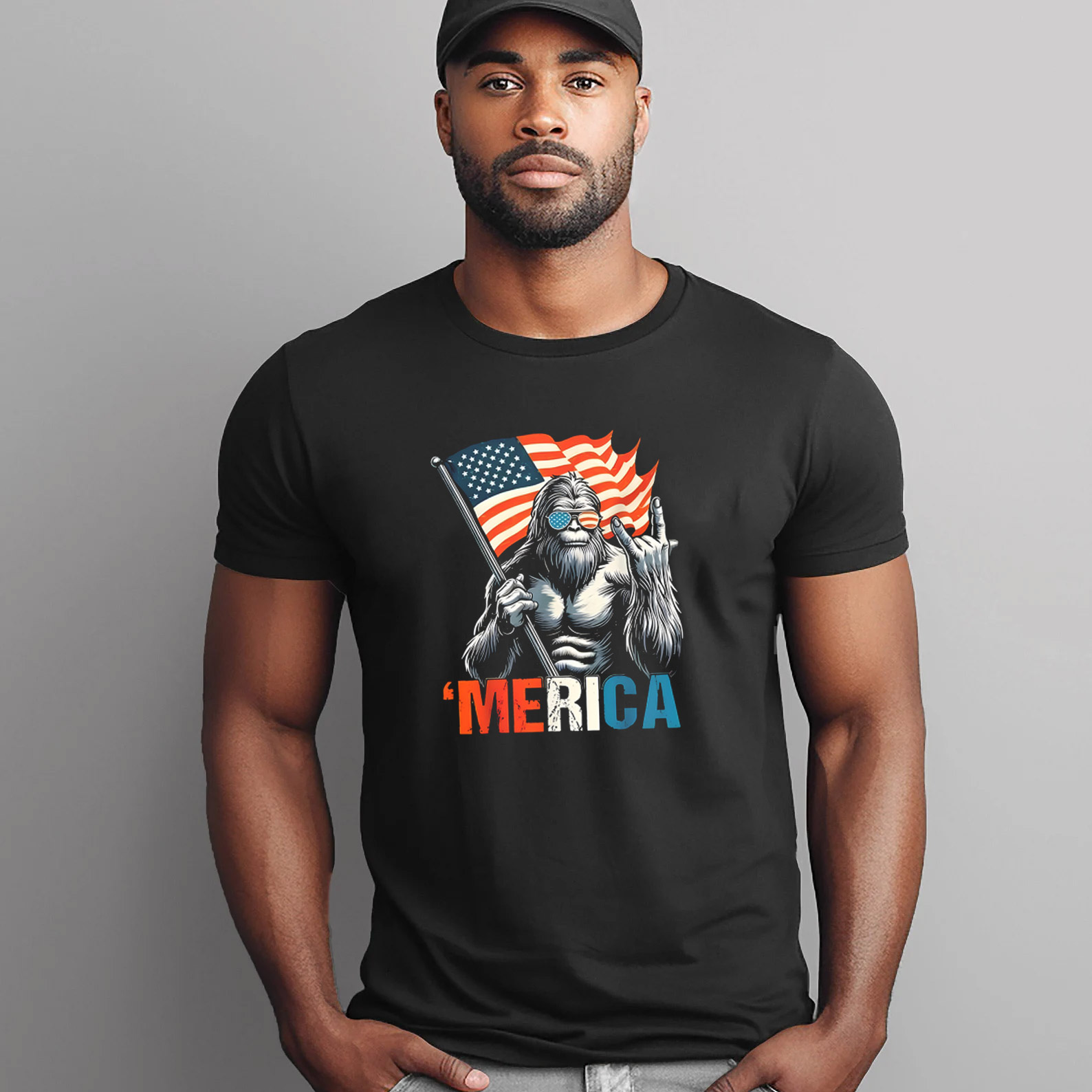 4th Of July 'Merica Sasquatch Bigfoot T-shirt 4th Of July 'Merica Sasquatch Bigfoot T-shirt