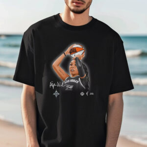 A’ja Wilson Las Vegas Playa Society Portrait Art Tee 3