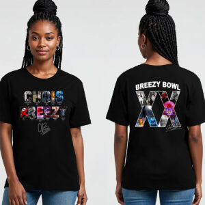 All Albums Chris Brown Breezy Bowl XX Tour 2025 Signature 2-sided T-shirt