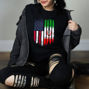 America And Iran No War Flag T shirt 1