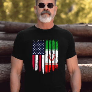 America And Iran No War Flag T-shirt America And Iran No War Flag T-shirt