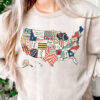 America USA Map Fourth Of July T-shirts