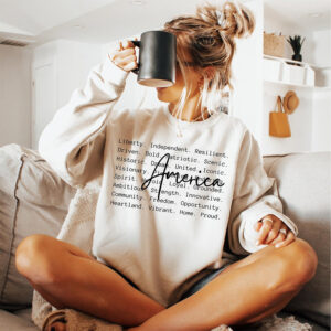 America Words Independence Day USA Tee America Words Independence Day USA Tee