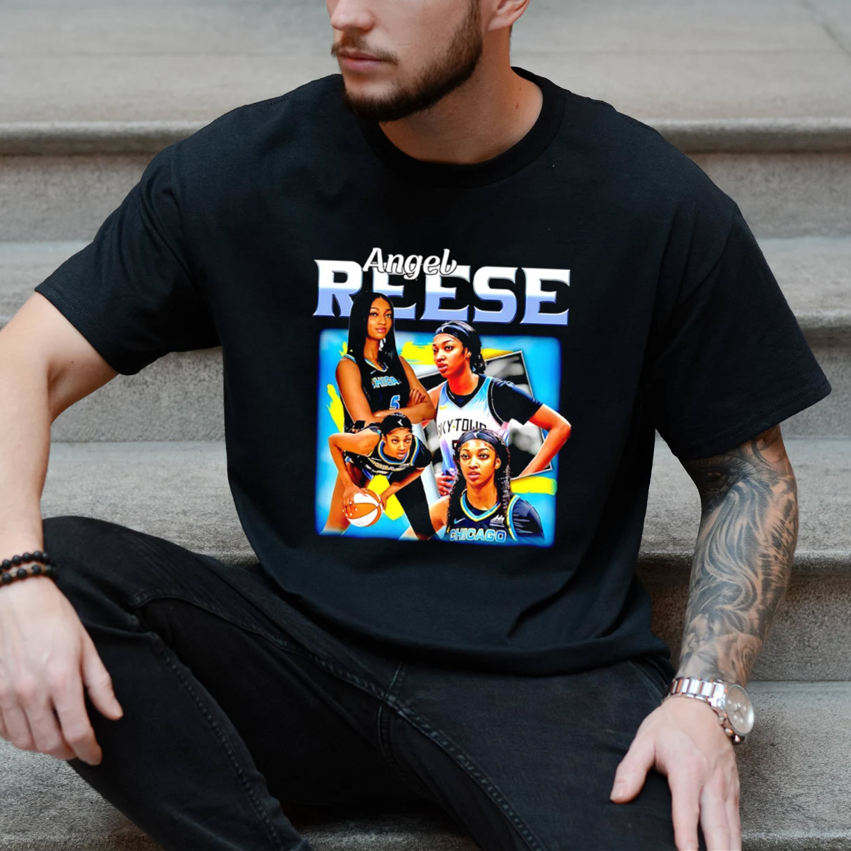 Angel Reese Chicago Sky Bsketball Tee Angel Reese Chicago Sky Bsketball Tee