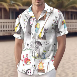Anime Ghibli Characters Art Hawaiian Shirt 2
