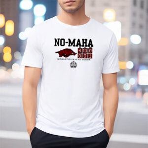 Arkansas Razorbacks Cardinal No Maha No Hitter T shirt 3
