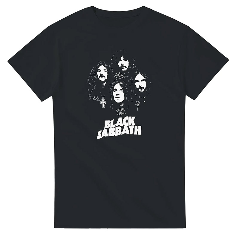 Black Sabbath Rock Band Signatures T-shirt Black Sabbath Rock Band Signatures T-shirt