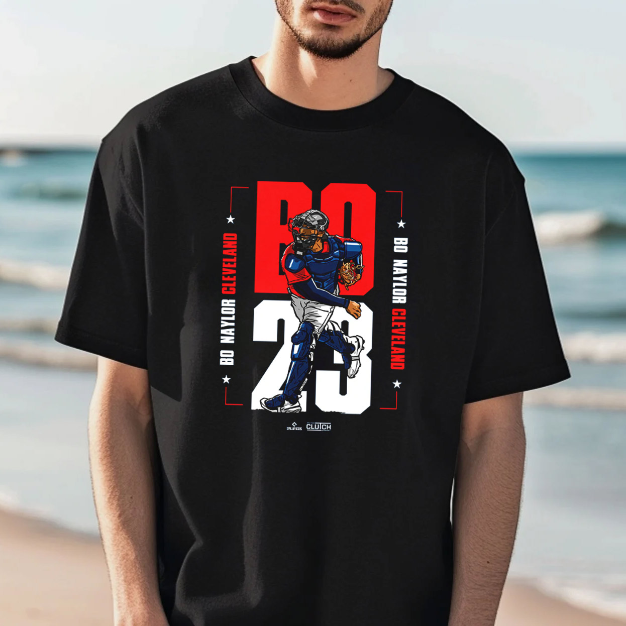 Bo Naylor Cleveland MLBPA Graphic T-shirt Bo Naylor Cleveland MLBPA Graphic T-shirt