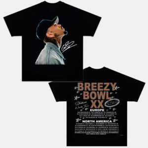 Breezy Bowl XX Tour Chris Brown Signature 2-sided T-shirt