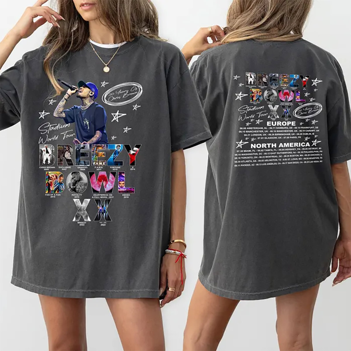 Breezy Bowl XX Tour Schedules Chris Brown Concert Comfort Colors T-shirt Breezy Bowl XX Tour Schedules Chris Brown Concert Comfort Colors T-shirt