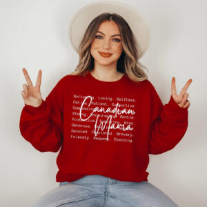 Canadian Mama Words canada independence day T shirt 3