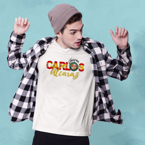 Carlos Alcaraz Champion Roland Garros 2025 T shirt