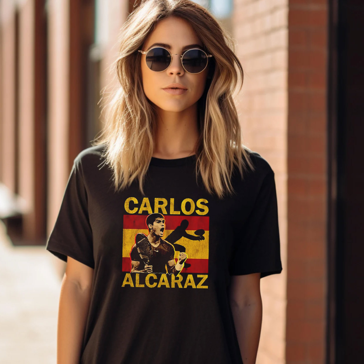 Carlos Alcaraz Spanish Tennis Vintage Graphic Tee Carlos Alcaraz Spanish Tennis Vintage Graphic Tee