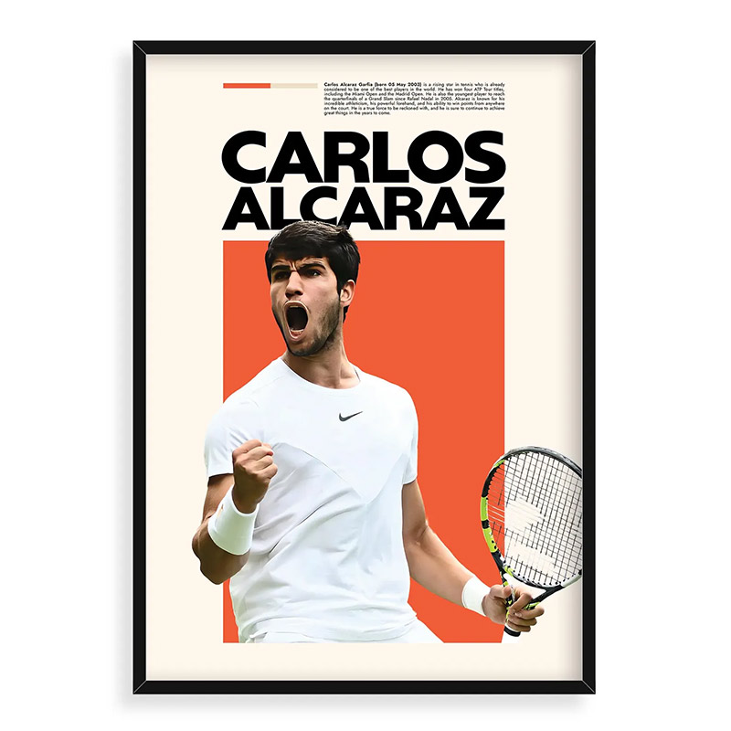 Carlos Alcaraz Tennis Fan Gift Sports Wall Art Carlos Alcaraz Tennis Fan Gift Sports Wall Art