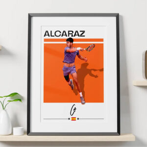Carlos Alcaraz Tennis Signature Wall Art 1