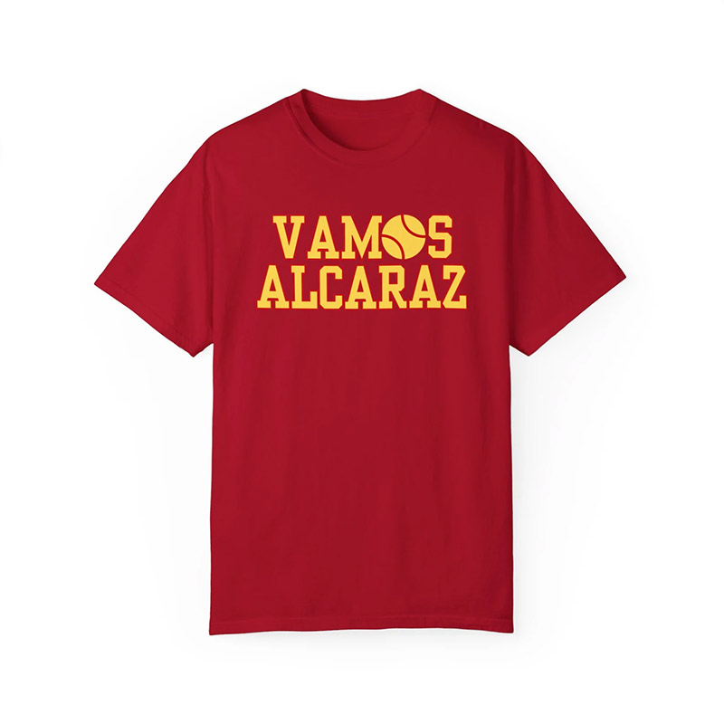 Carlos Alcaraz VAMOS ALCARAZ Tennis Comfort Colors T-shirt Carlos Alcaraz VAMOS ALCARAZ Tennis Comfort Colors T-shirt