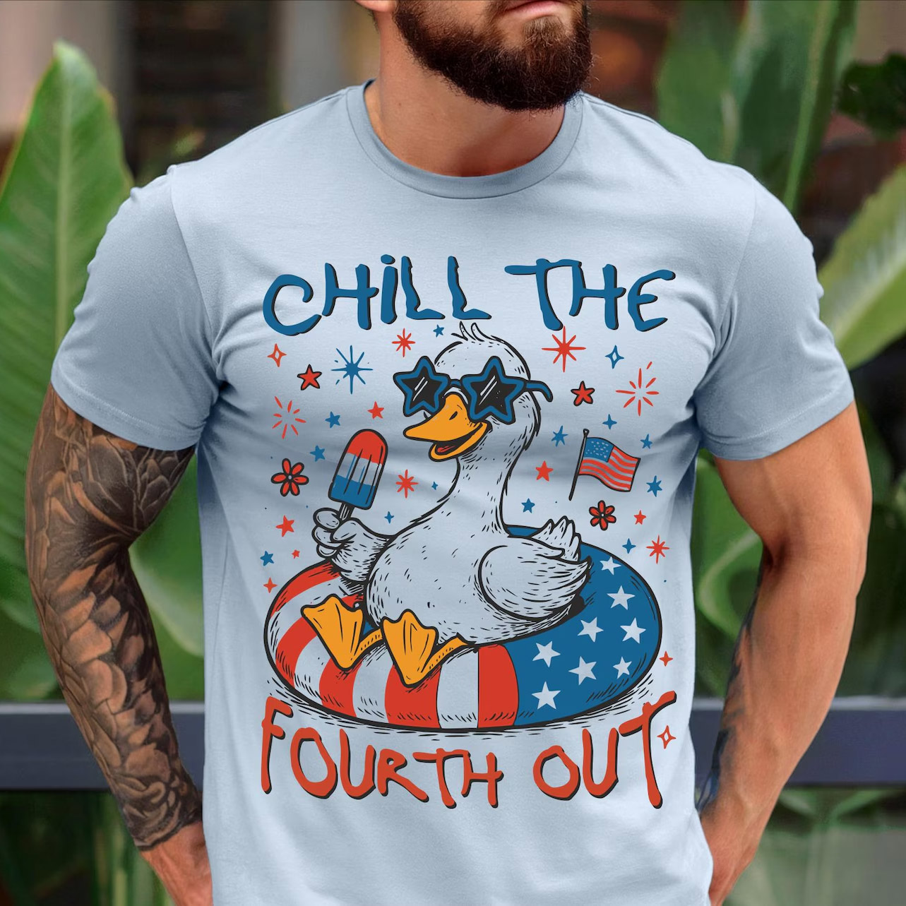 Chill The Fourth Out Funny 4th Of July Patriotic Goose T-shirt Chill The Fourth Out Funny 4th Of July Patriotic Goose T-shirt