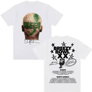 Chris Brown Tour Breezy Bowl XX Tour 20 Years 2 sided T shirt 1