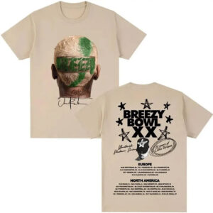 Chris Brown Tour Breezy Bowl XX Tour 20 Years 2 sided T shirt 2