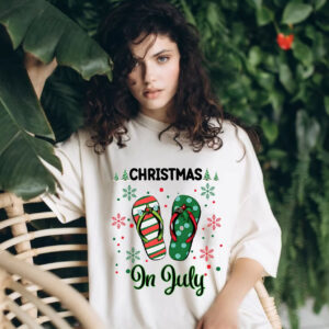 Christmas In July Sandals Funny Holiday T-shirt Christmas In July Sandals Funny Holiday T-shirt