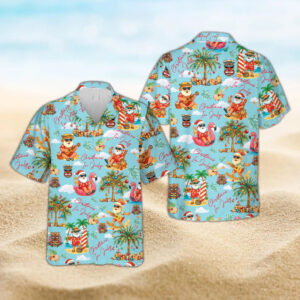 Christmas in July Santa Claus Summer Time Hawaiian Shirt
