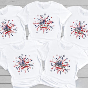 Custom 4th Of July USA Family Matching Tee Custom 4th Of July USA Family Matching Tee