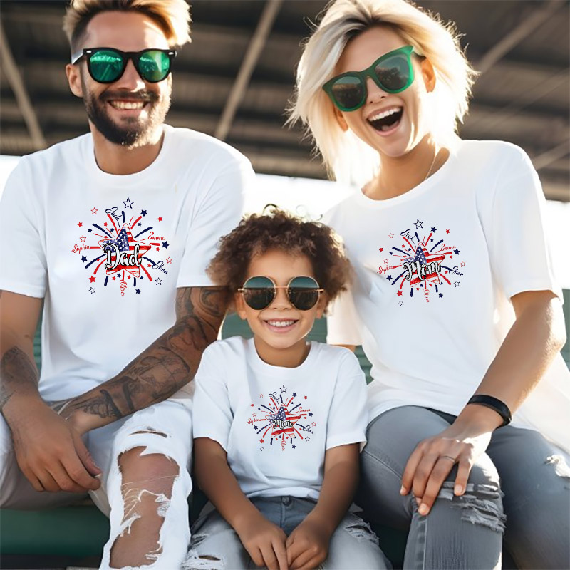 Custom 4th Of July USA Family Matching Tee Custom 4th Of July USA Family Matching Tee
