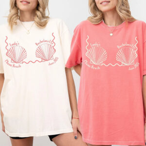 Custom Beach Seashell Bikini sets Comfort Colors Tee 1