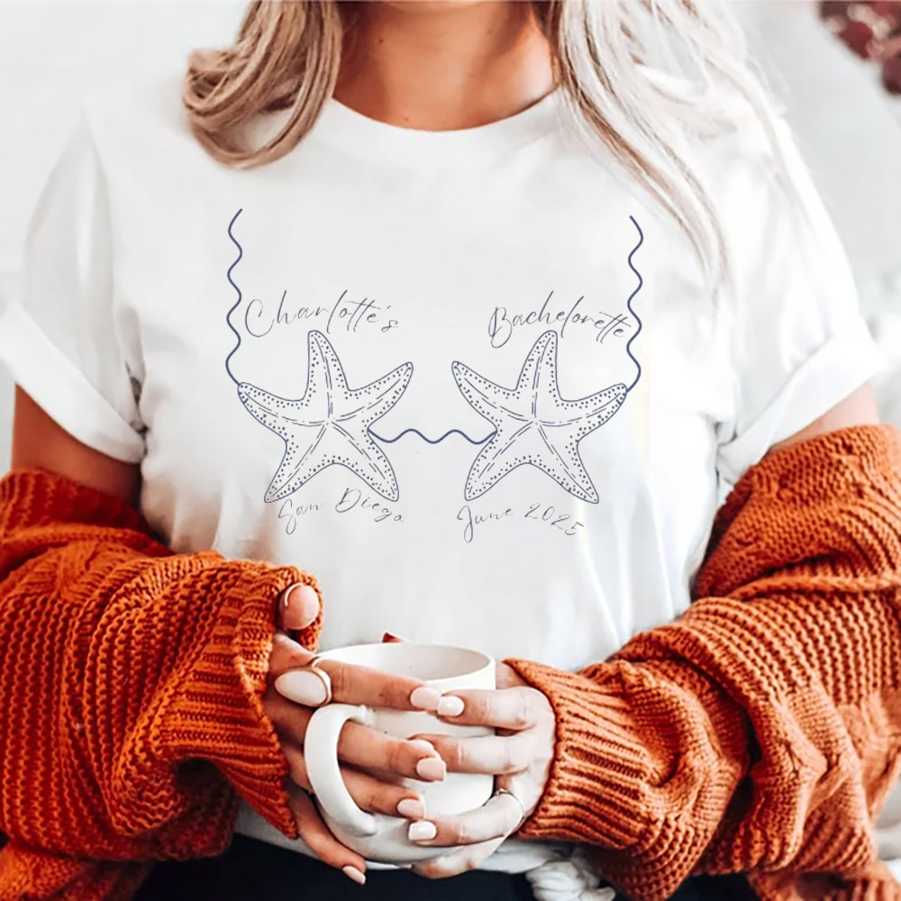 Custom Beach Stars Bikini Funny T-shirt Custom Beach Stars Bikini Funny T-shirt