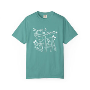 Custom Margs and Matrimony Bridal Party Comfort Colors T shirt 2
