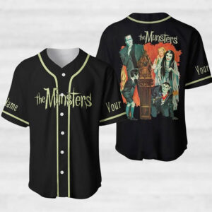 Custom The Munsters Halloween Baseball Jersey