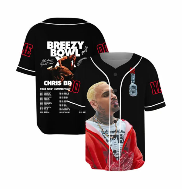 Customized Chris Brown Breezy Bowl XX Baseball Jersey