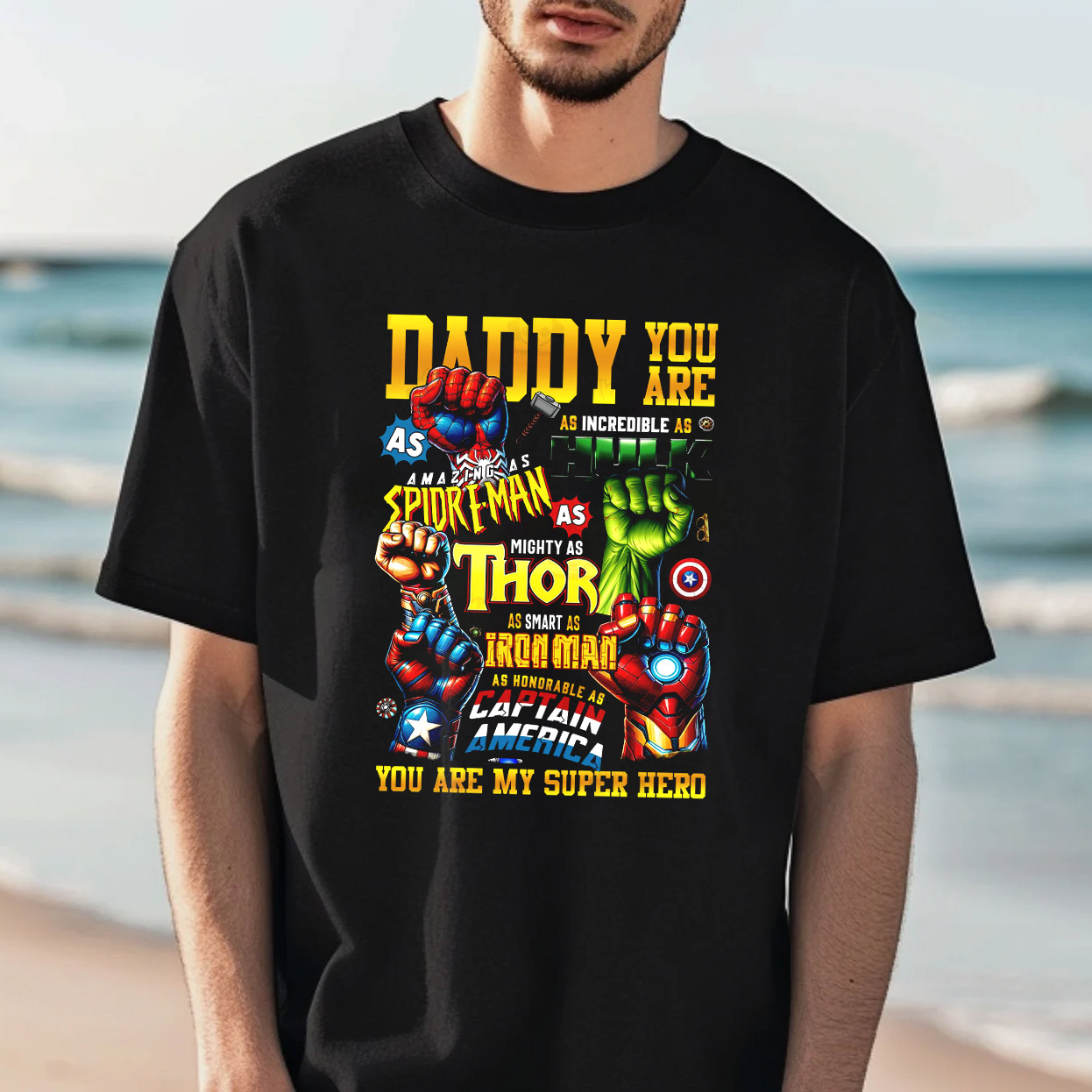 Daddy You Are My Super Hero, Avengers Fatherhood T-shirt Daddy You Are My Super Hero, Avengers Fatherhood T-shirt