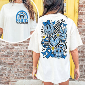 Diabetes Awareness November Wear Blue 2-sided T-shirt
