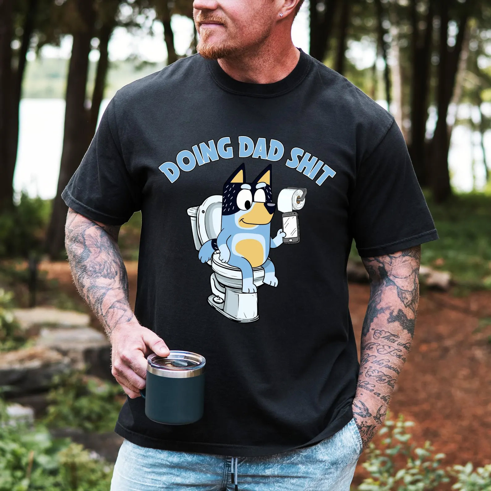 Doing Dad Shit Funny Bluey Dad T-shirt Doing Dad Shit Funny Bluey Dad T-shirt