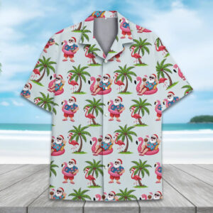 Enjoy Time Santa Flamingo Christmas In July Hawaiian Shirt Enjoy Time Santa Flamingo Christmas In July Hawaiian Shirt