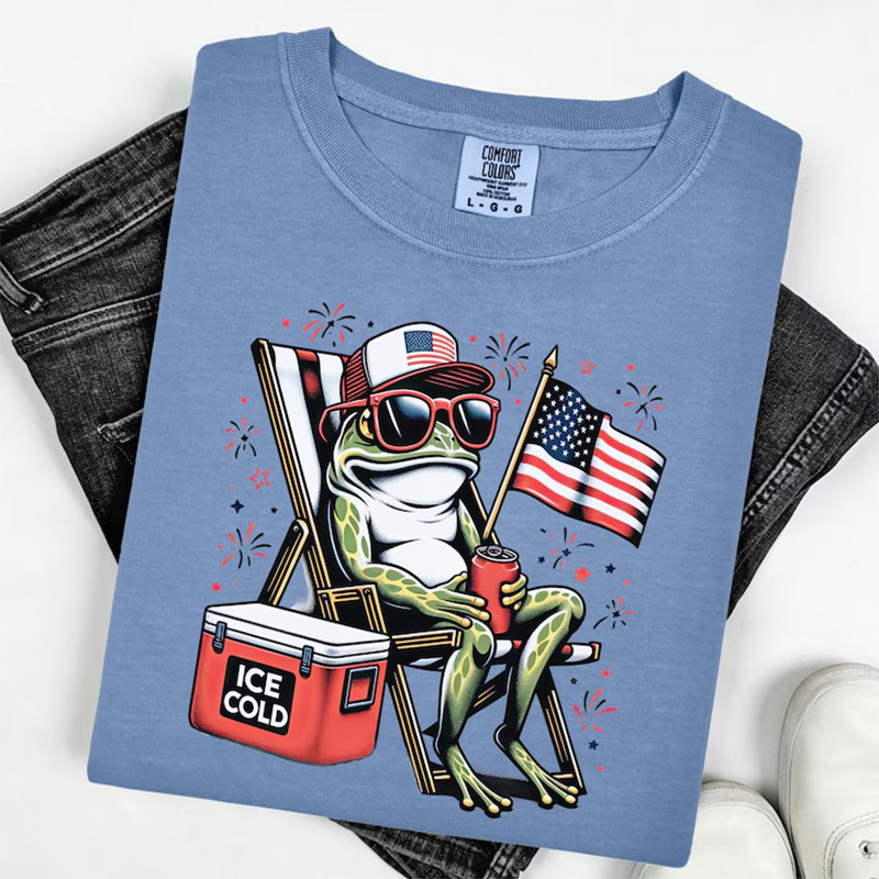 Fourth Of July Frog USA Comfort Colors T-shirt Fourth Of July Frog USA Comfort Colors T-shirt