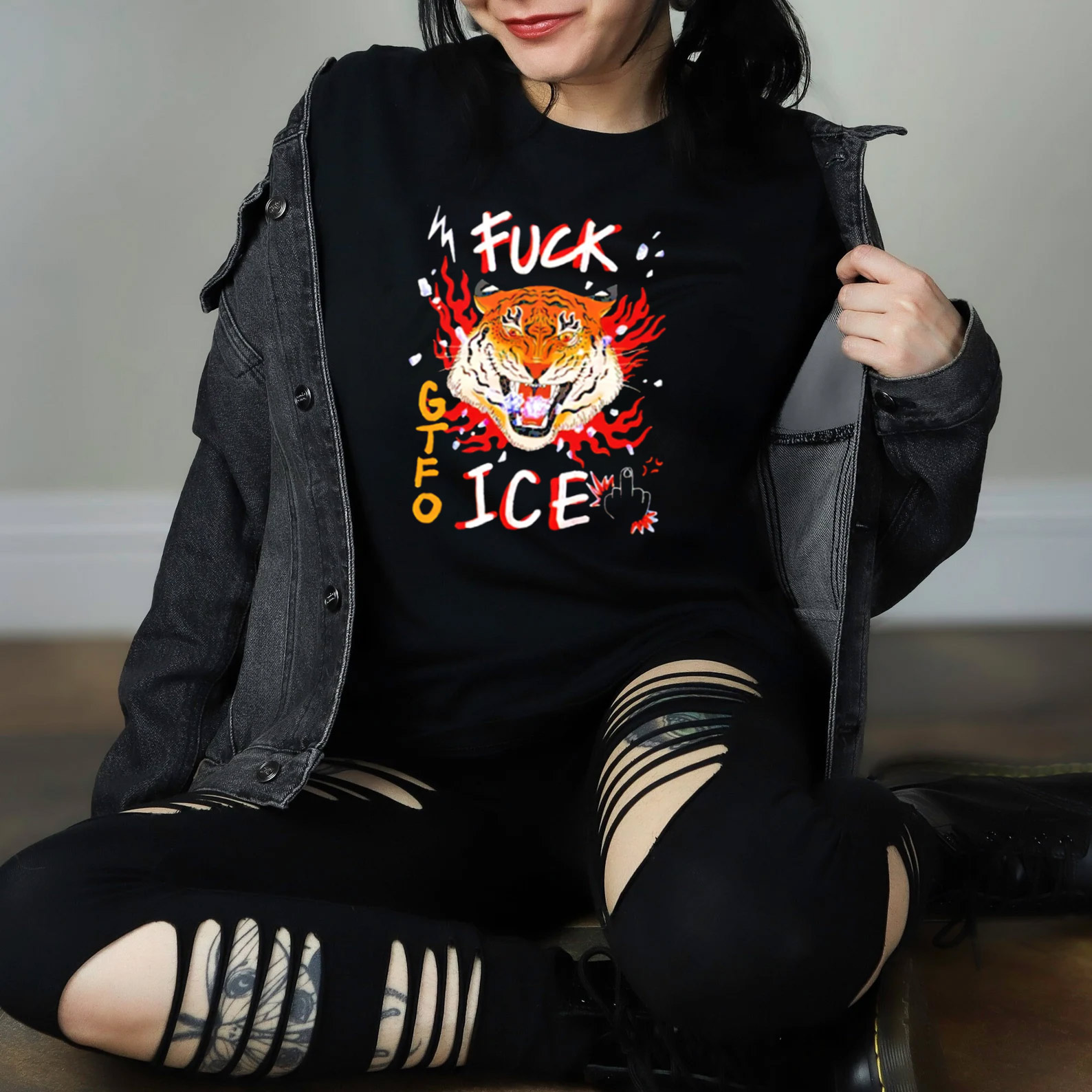 Fuck GTFO Ice Tiger T-shirt Fuck GTFO Ice Tiger T-shirt