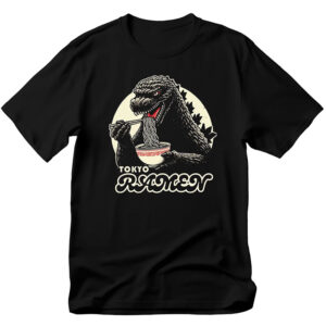 Godzilla Giant Monster Eating Ramen T-shirt Godzilla Giant Monster Eating Ramen T-shirt