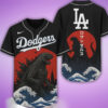 Godzilla Los Angeles Dodgers Japan Edition 2025 Baseball Jersey