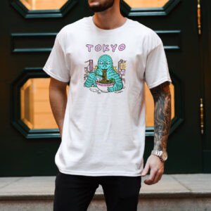 Godzilla Tokyo Funny Ramen T shirt 2