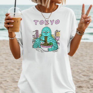 Godzilla Tokyo Funny Ramen T-shirt