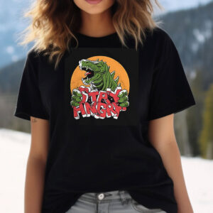 Godzilla stay angry T shirt 2